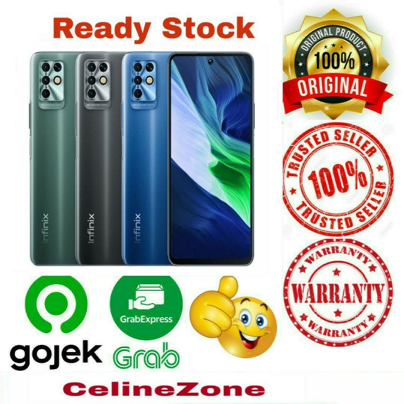 Hp Infinix Hot 10 play 4/64 4Gb 64Gb Garansi Resmi-Hot 11 Ply random