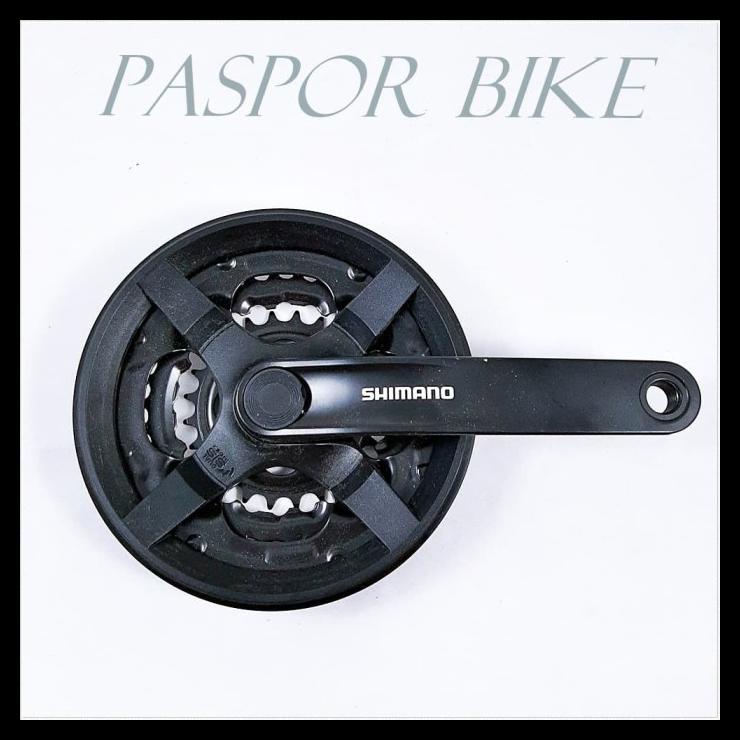 Crank Sepeda Shimano Mtb Universal Fc Ty301 42-34-24T 3 X Max 8 Speed