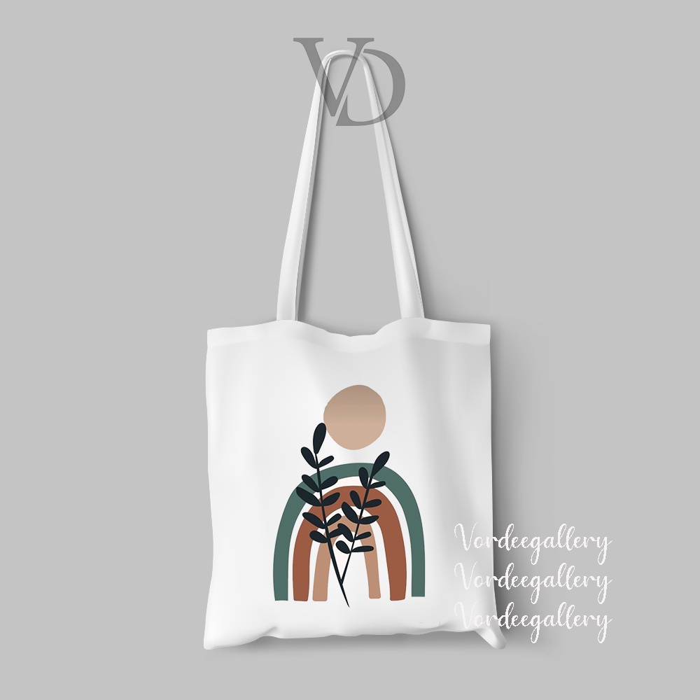 TOTE BAG KANVAS MOTIF ART ABSTRACT NEW TERBARU / AESTHETIC TOTE BAG / TAS BELANJA MOTIF ABSTRAK