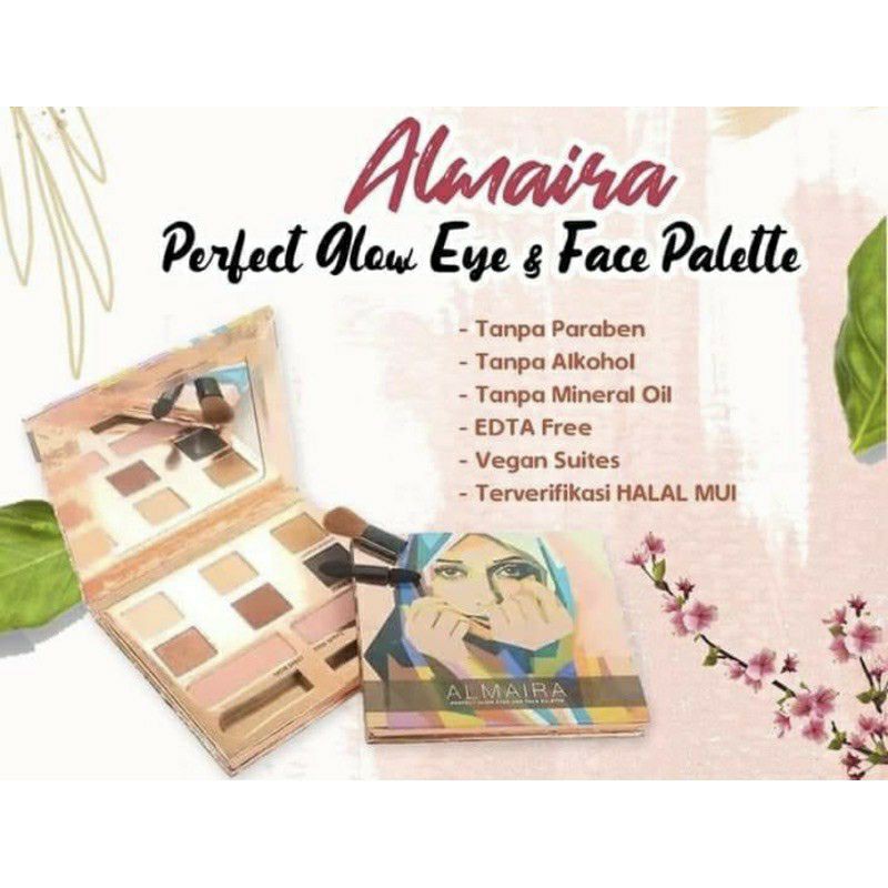 TIGARAKSA EDUCATIONAL - ALMAIRA PERFECT GLOW EYE & FACE PALLETE - EYESHADOW - BLUSH ON - READY STOCK