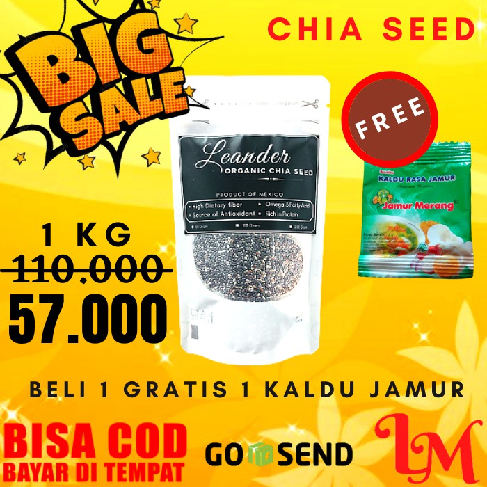 

BLACK CHIA SEED 1 KG MEXICO ORGANIC - PREMIUM QUALITY 1000 GR - 1000GR CHIA SEEDS CHIASEEDS CHIASEED