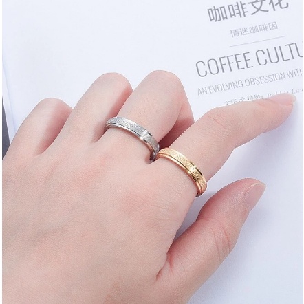 cincin model pasir cincin tunangan bahan titanium awet dan tidak luntur garansi selamanya