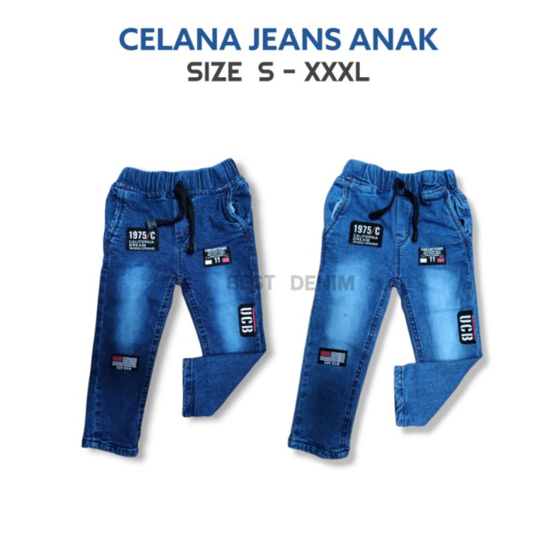 Celana jeans anak laki laki usia1-7 unisex terbaru terlaris