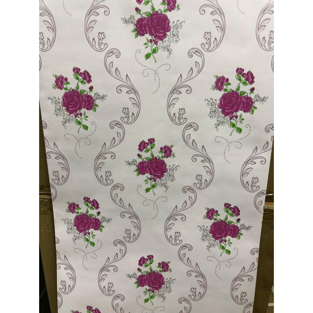 WALLPAPER STIKER DINDING batik BUNGA MERAH NEW ARRIVAL