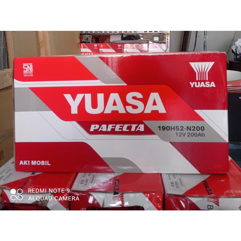 Jual AKI MOBIL YUASA PAFECTA N200 (200 AH) BASAH | Shopee Indonesia