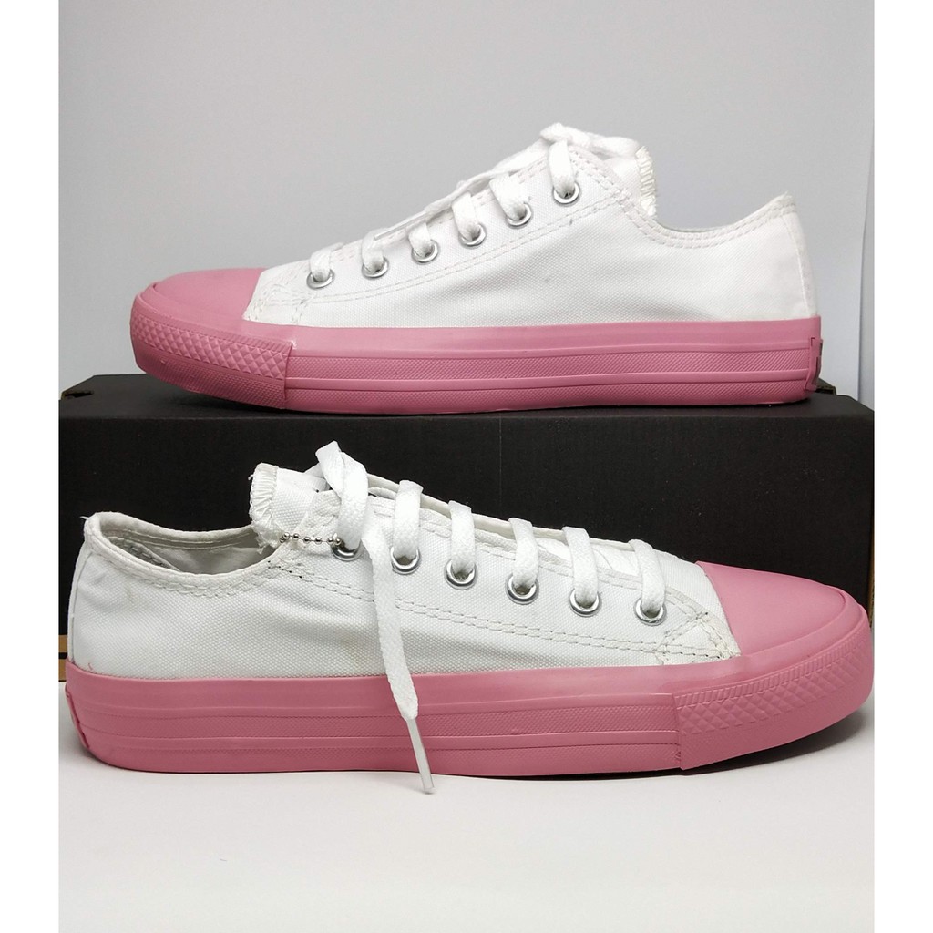 white converse pink sole