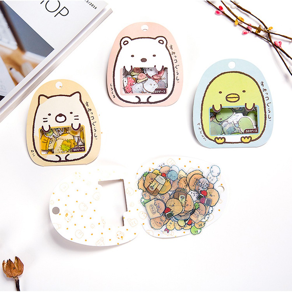 【HOT SALE】50Pcs/Bag Kawaii Sumikko Gurashi Decorative Stickers DIY Scrapbooking Paper Diary Album Computer Notebook Decoration