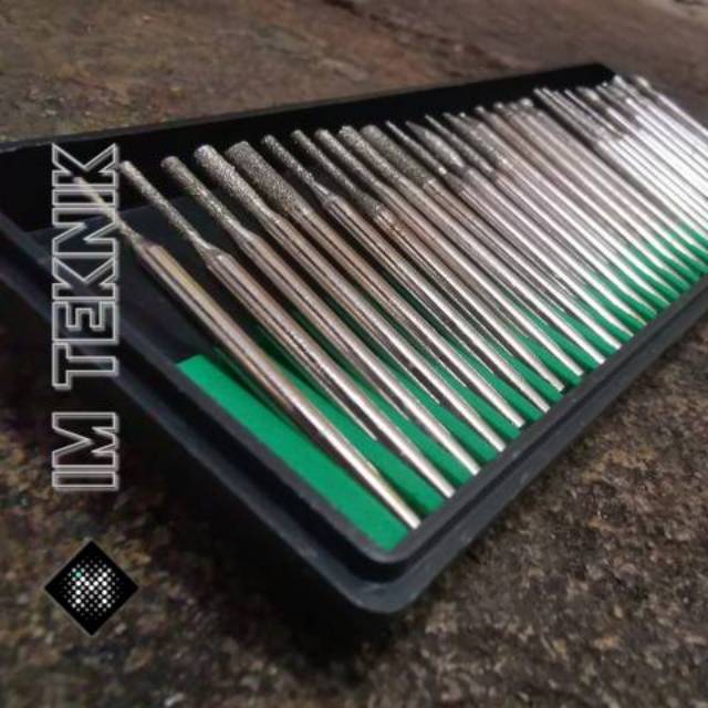 Mata Bor Batu Drill Diamond Mini Set 30 Pcs - Mata Tuner Bor Ukir