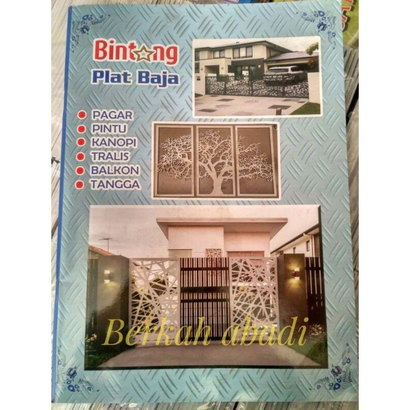 buku katalog album pagar tralis dll Bintang Plat Baja (Buku besar)