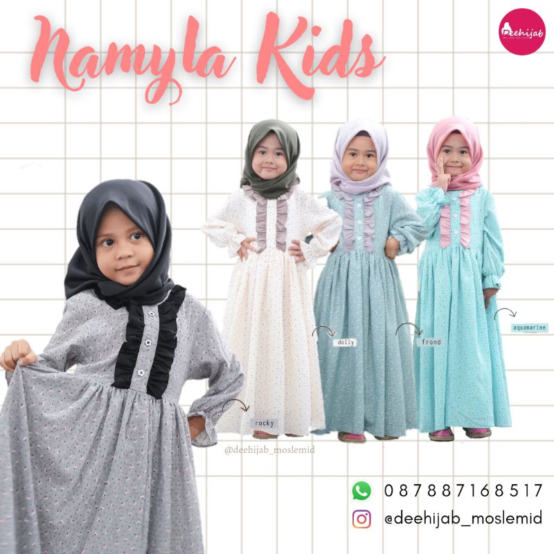 READY STOCK Gamis Anak Namyla Dress Kids Emmaqueen