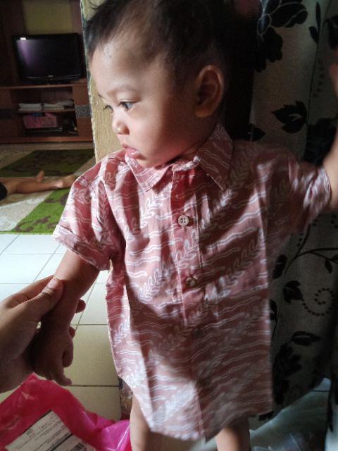 Kemeja Batik Anak Biru Langit By Rayhan Batik