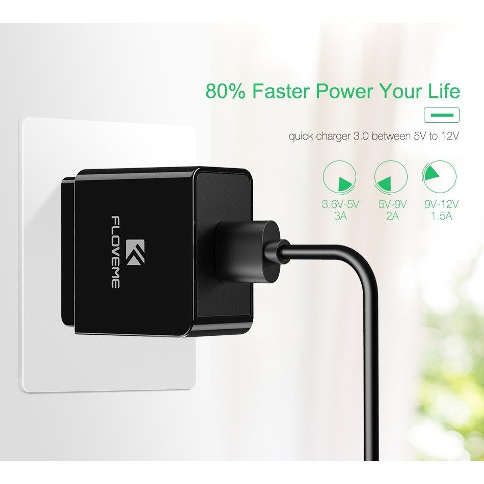 Taffware Charger USB Qualcomm Quick Charge 3.0 1 Port.