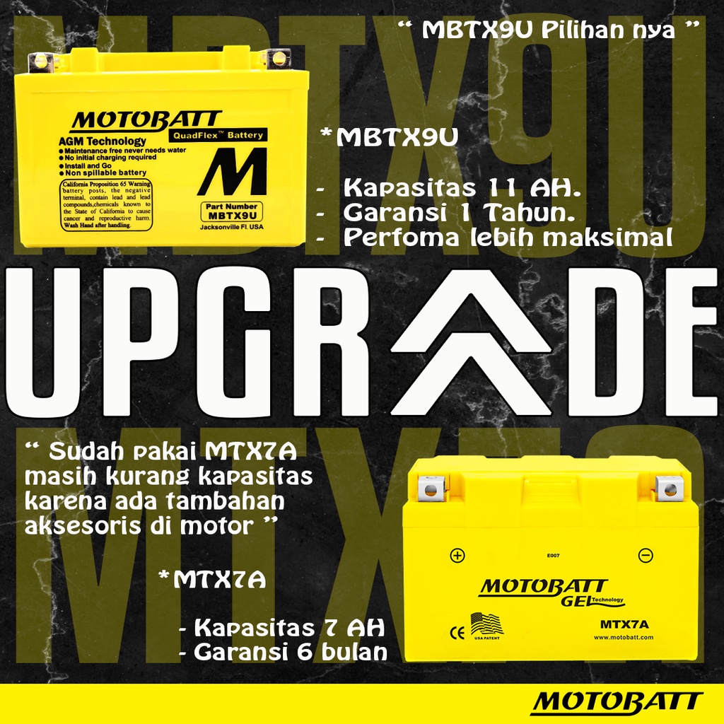 Motobatt Gel MTX7A - 7Ah (Garansi 6 Bulan)