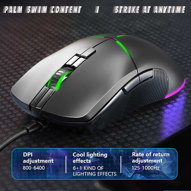 Mouse Gaming AULA F820 Slanted Eye-6400DPI-6Gear DPI-AULA F-820