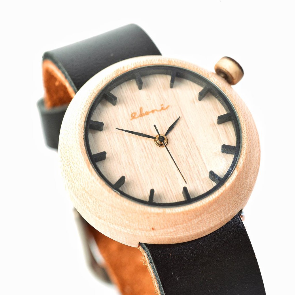 Eboni - Jam Tangan Kayu Mini Maple 2.0 Black / Wooden Watches