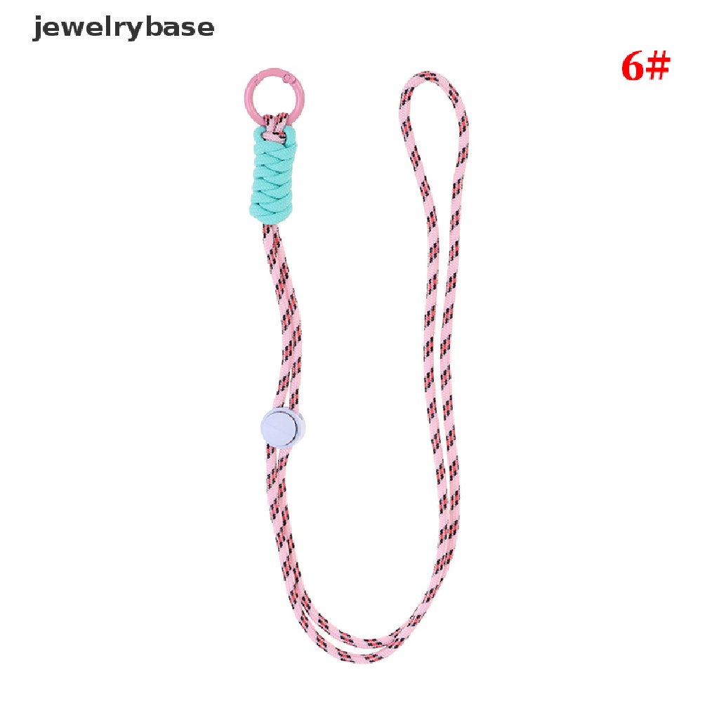 (jewelrybase) Tali Lanyard Motif Kepang Fluorescent Untuk Gantungan Kunci / Handphone