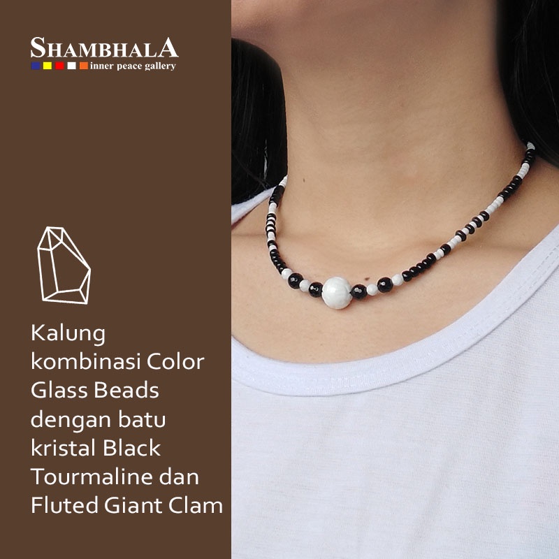 Shambhala Kalung Necklace - Yin Yang Black Tourmaline
