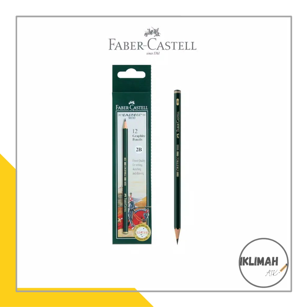 

1 Pcs Pencil 2B Faber-Castell 9000 For Computer / Pensil Kayu Untuk Ujian Komputer