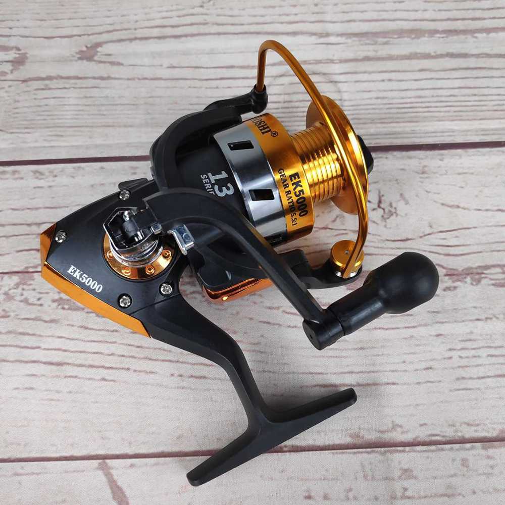 EK Series Reel Pancing Spinning 12 Ball Bearing EK3000 Ek4000 EK5000 / Alat Gulungan Pancing Tegek Mini Laut Besar Murah Berkualitas Kuat Import 30 Kg / Penggulung Senar Pancing / Katrol Pancing Murah Kuat Casting Full Besi Power Handle Original