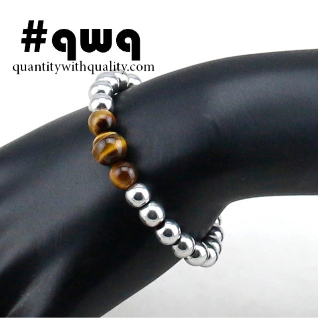 gelang batu blustin tiger eye batu badar besi hematite natural 8mm