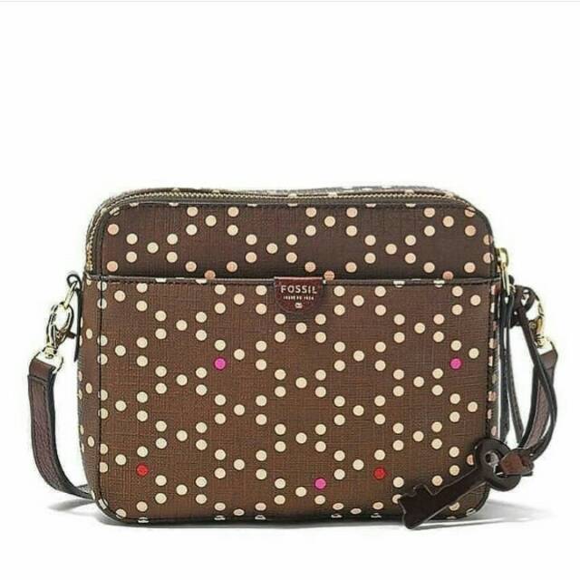 Tas fossil cordovan crossbody bag