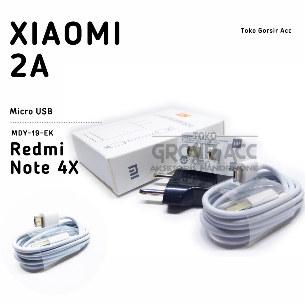 Charger Xiaomi Redmi Note 4X Charger Xiomi Redmi Note4X Mdy-09-ek Original