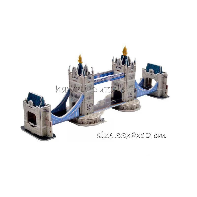 Puzzle 3D DIY bahan foam &amp; paper TWIN BRIDGES mainan puzzle edukasi anak (kado,pajangan,dekorasi)