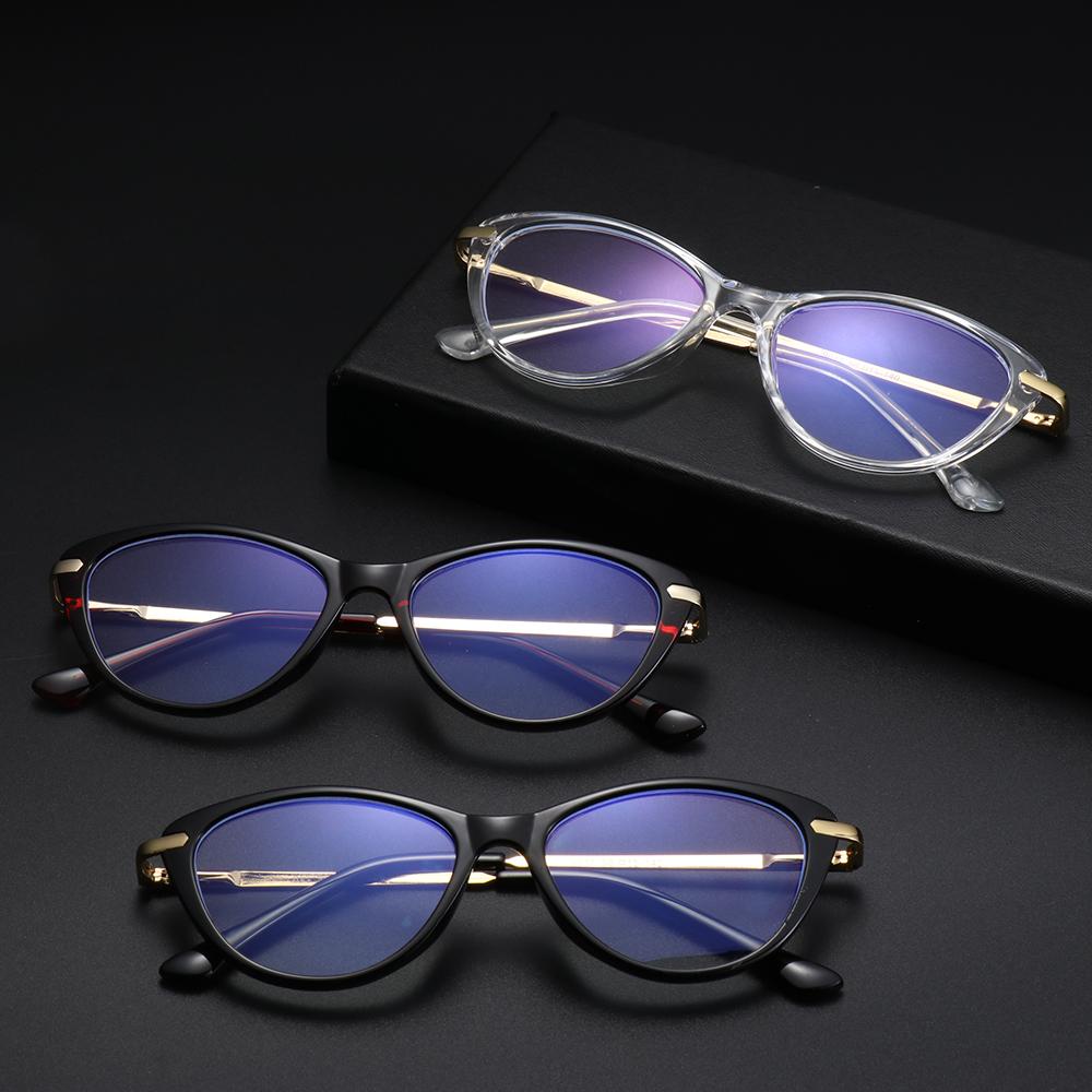 Populer Blue Light Blocking Glasses Fashion Baca Gaming Bingkai Oval Eyeglasses