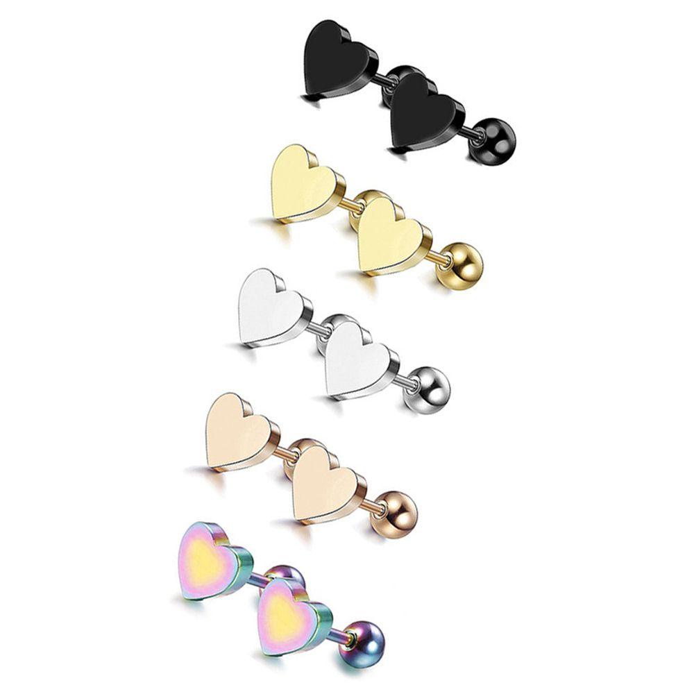 Preva 2pcs Anting Tindik Anting Tindik Stainless Steel Tindik Tubuh Tulang Rawan Stud Earrings