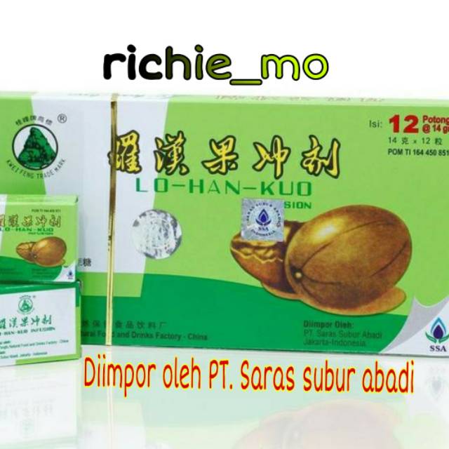 

LO HAN KUO INFUSHION/ Lohankuo Kotak, Pereda panas dalam