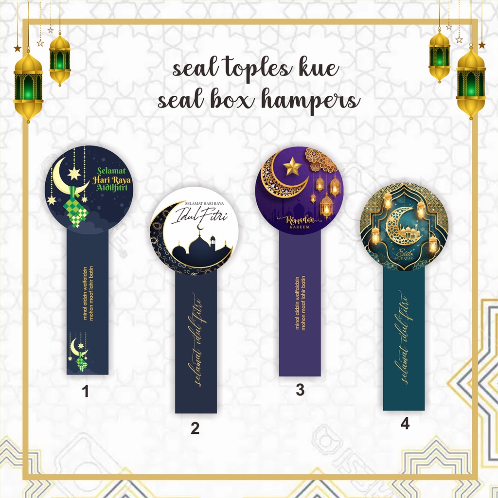 

STIKER LABEL LEBARAN / IDUL FITRI SEAL CAKE TOPLES KUE / SEGEL MAKANAN MINUMAN