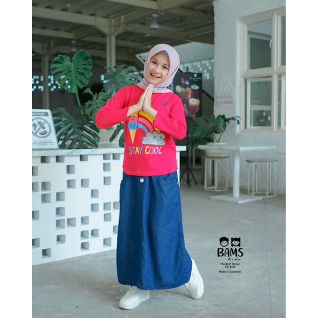 BAJU MUSLIM SETELAN HIJAB ROK JEANS ANAK TANGGUNG ABG CEWEK PEREMPUAN FASHION  MODIS KEKINIAN