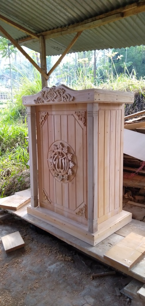 Ornamen Ukiran Lafadz Allah D 30x30cm