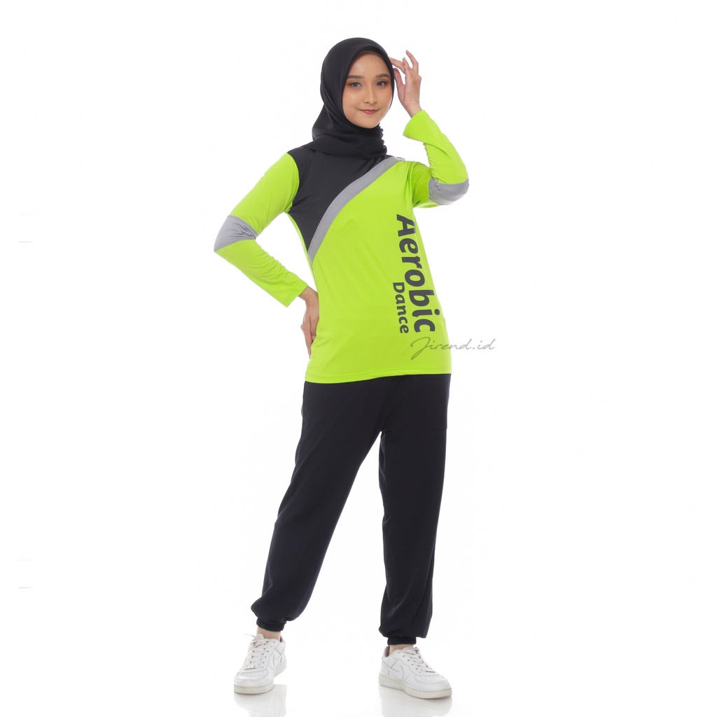 Baju Senam Wanita/ Baju Olahraga Wanita/ Baju Aerobic Kaos Senam