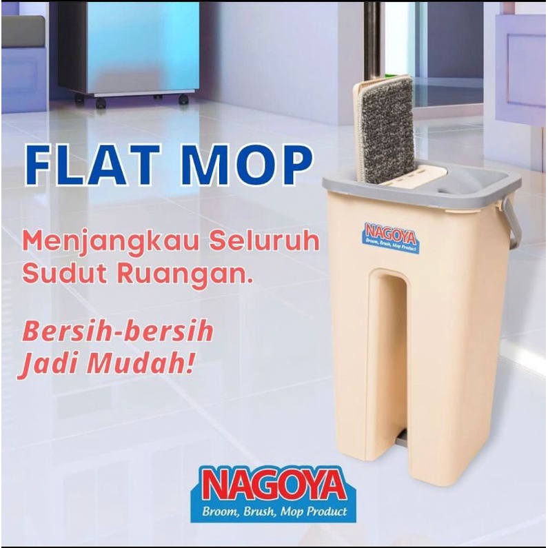 NAGOYA Ultra Mop Flat / Alat Pel Lantai / Mop Pel Segi