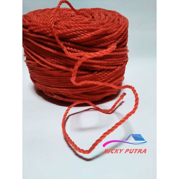 

Tali Tambang 3 mm / Tali plastik PER METER / Tali kecil warna merah/ COD
