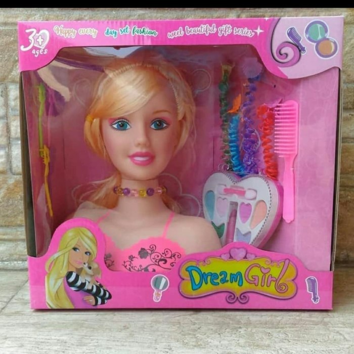 Mainan Boneka Kepala Barbie Makeup
