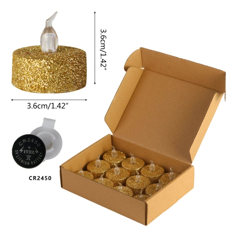 Zzz 12pcs Lampu Malam LED Tanpa Api Untuk Rumah