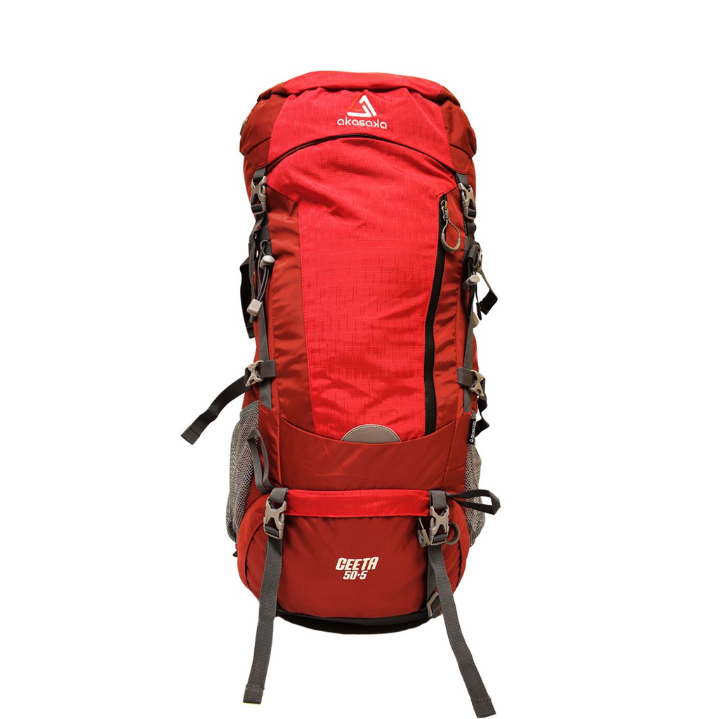 Tas Carrier | Hiking Backpack | Cheeta Akasaka 50+5 L (Red)