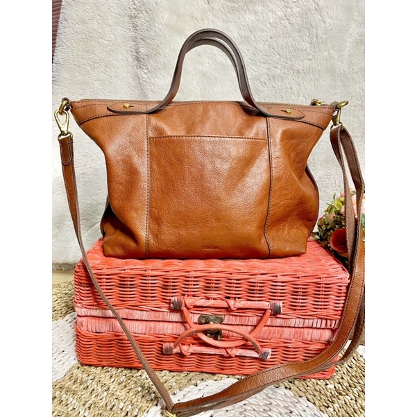 tas fossil preloved sadie satchel