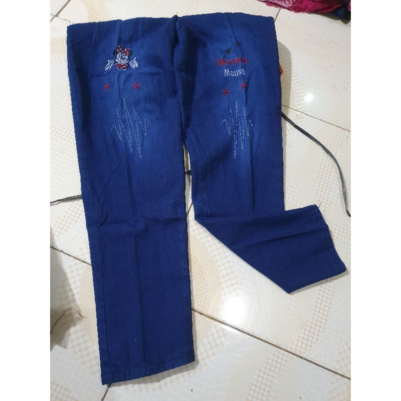 Celana Pensil Jeans Anak Usia 1-4Thn / Bisa Pilih Gambar Bordir