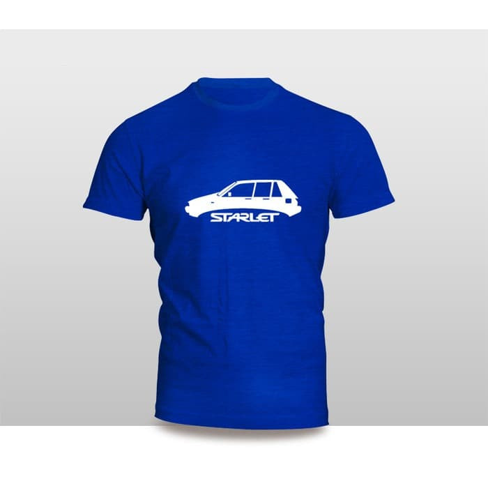 Kaos Baju Combed 30 Distro TOYOTA STARLET KOTAK polos custom indonesia