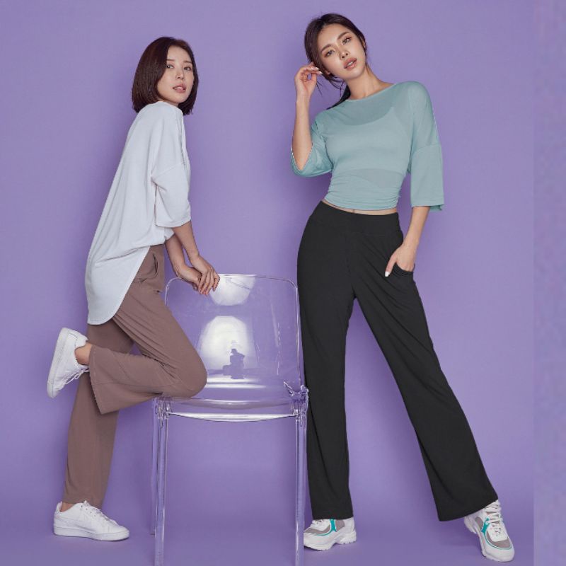 STPT030 STL Air Semi Bootcut Banding Pants - Celana Panjang Wanita