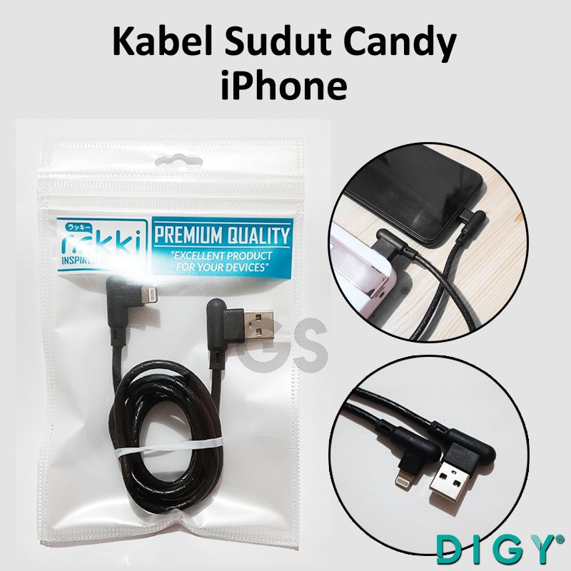 Kabel data Sudut Candy micro Samsung dan Apple iPhone