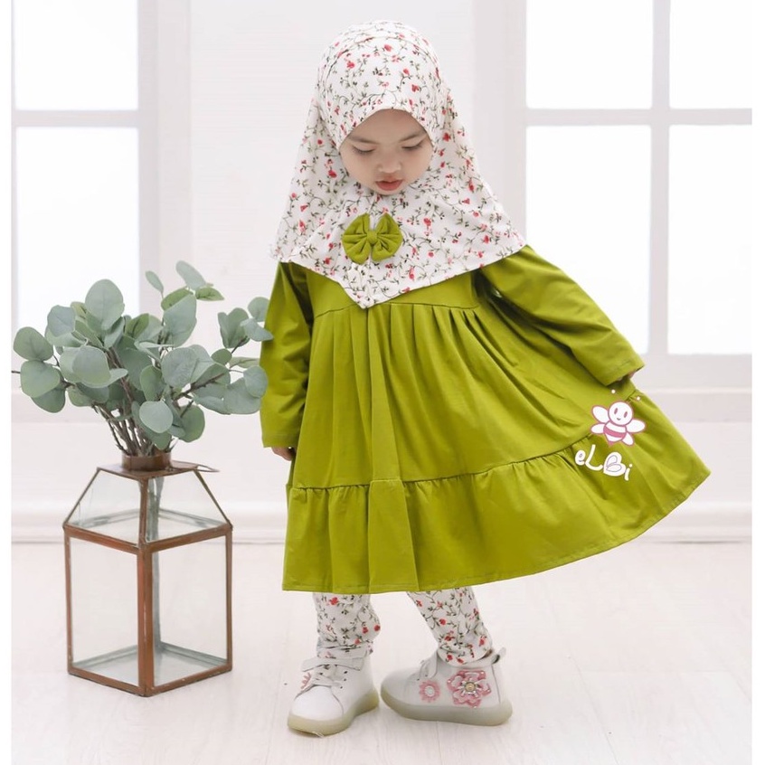 Gamis Anak 2 Tahun / Baju Muslim Anak Nayla / Baju Gamis Anak Perempuan 1-6 Tahun eLBi