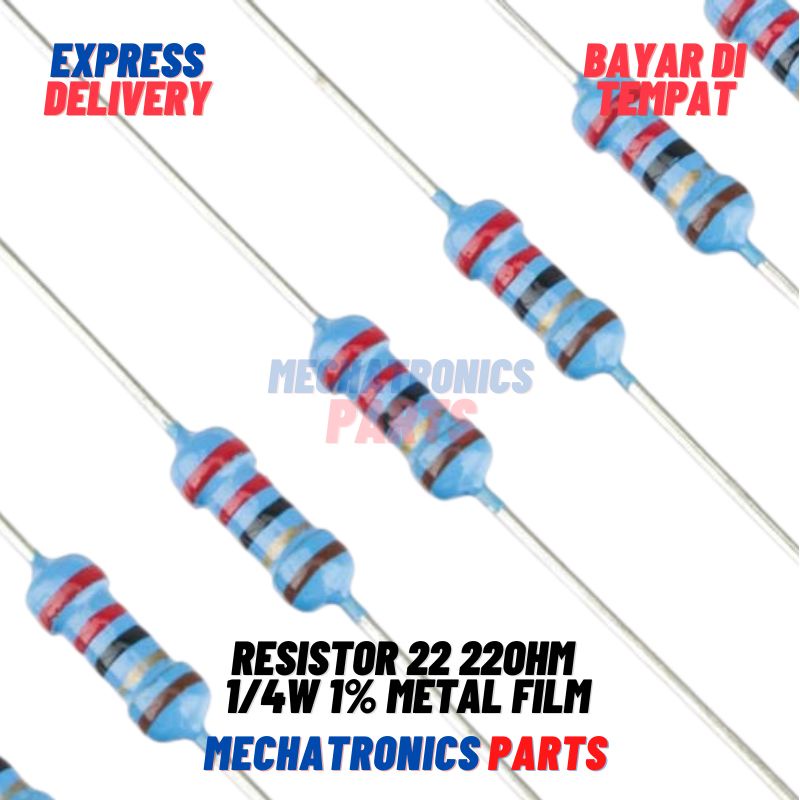 [PAS-0030] 10X RESISTOR 22 22OHM 1/4W 1% METAL FILM