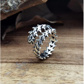 Cincin Model Terbuka Bahan alloy Desain Geometri Gaya Eropa / Amerika / retro adjustable Untuk Wanita