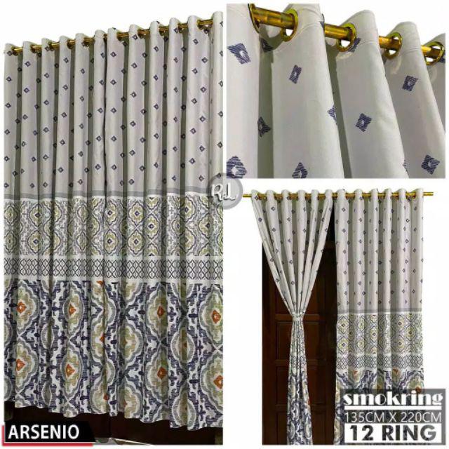 Gorden Smokering Besar Murah 12 Lubang Motif Redblack Circle