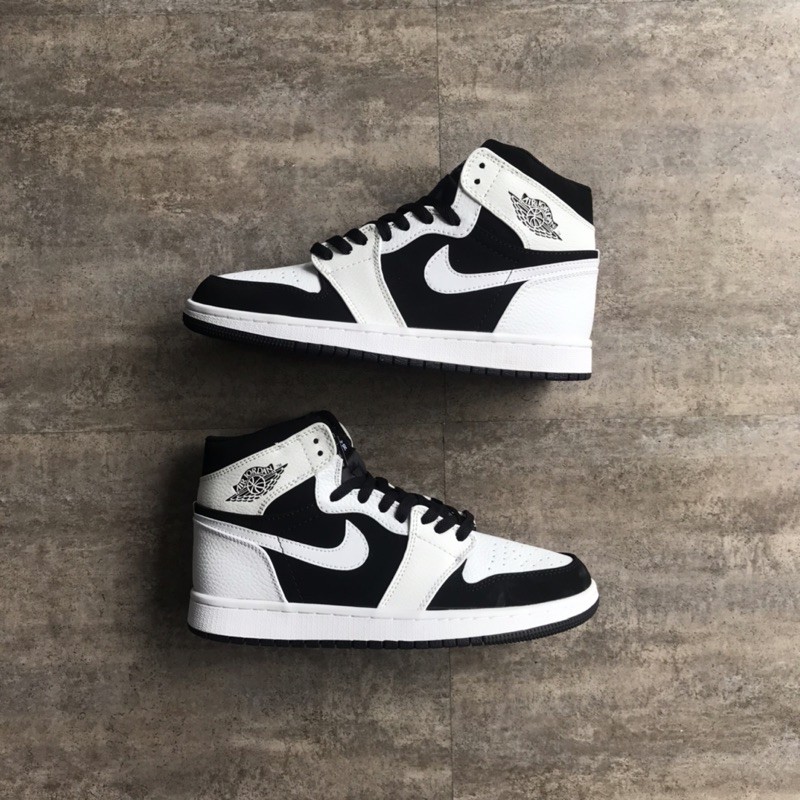 JORDAN 1 MID WHITE BLACK