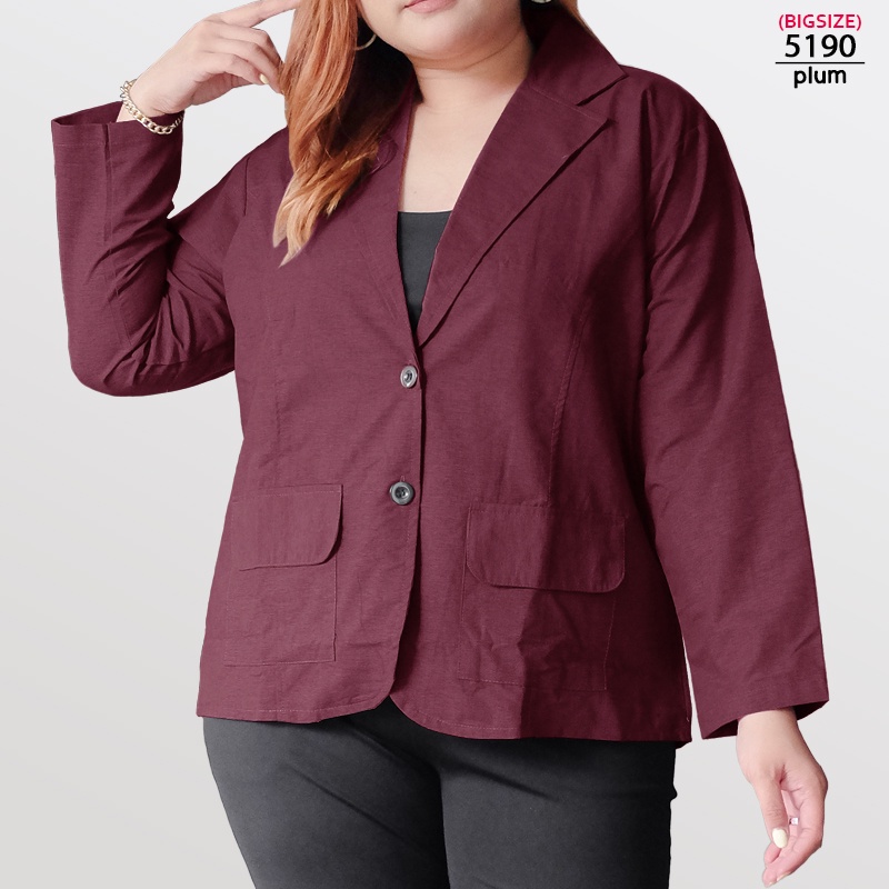 ARENA - BLAZER WANITA POLOS JUMBO KATUN LINEN